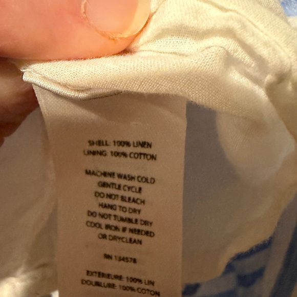 Vineyard Vines Jet Stripe Tiered Linen Dress - Picture 7 of 7